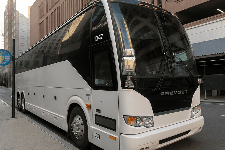 a New Britain Coach Bus Service coach bus