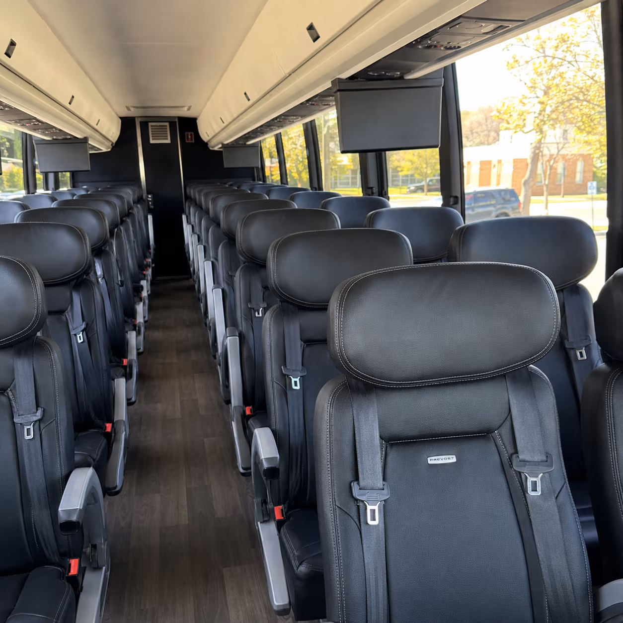 new britain 56 passenger charter bus inside