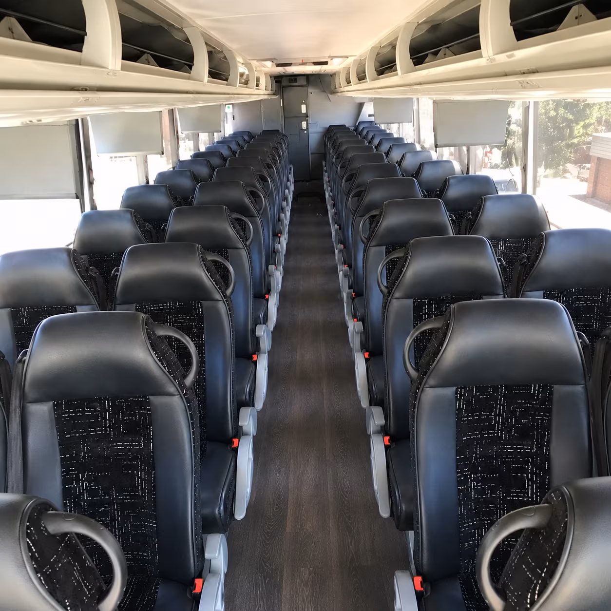 new britain 56 passenger charter bus interior