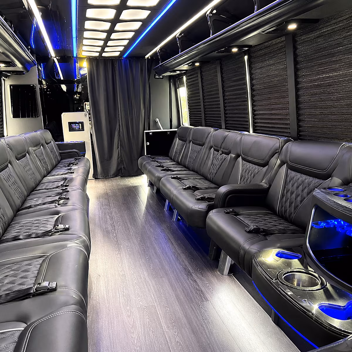 new britain party bus rental interior